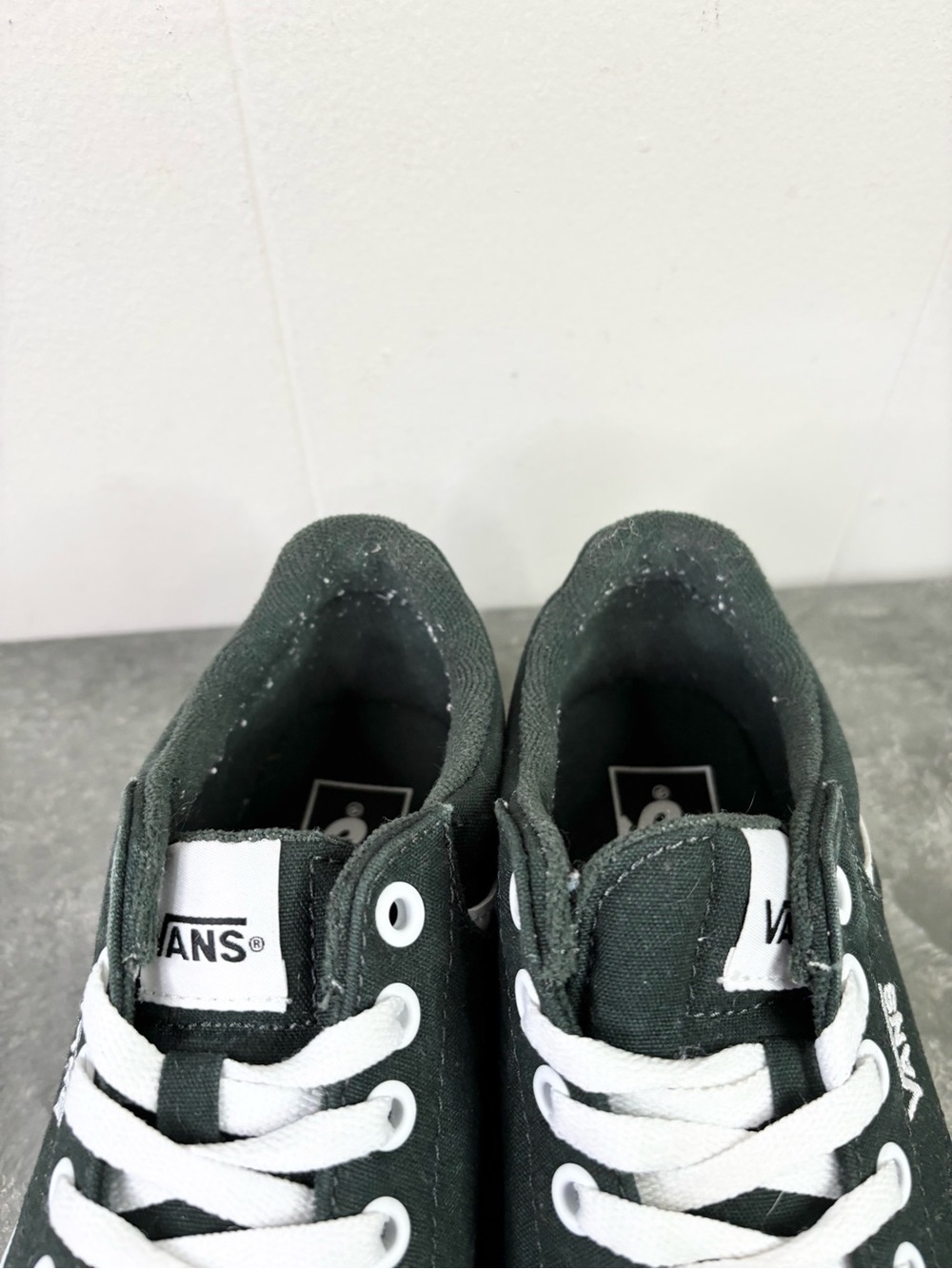 Vans Women's Seldan Platform sneakers in green canvas white sole size 6.5 - Picture 4 of 8